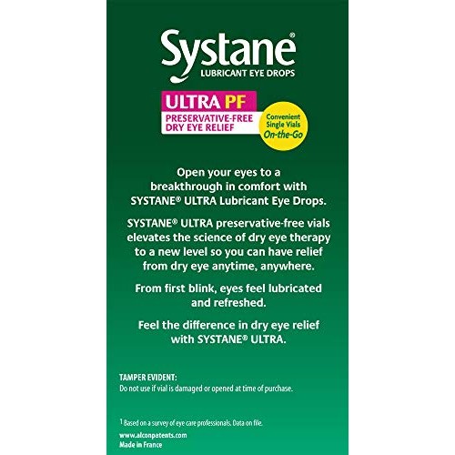 Systane Ultra Lubricant Eye Drops, 60 Count (Pack of 1), Packaging may vary