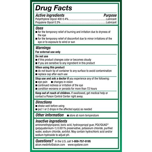 Systane Ultra Lubricant Eye Drops, Twin Pack, 10-mL Each,packaging may vary