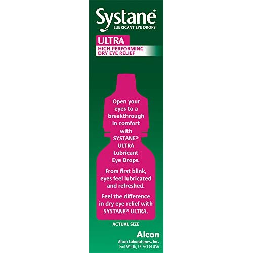 Systane Ultra Lubricant Eye Drops, Twin Pack, 10-mL Each,packaging may vary