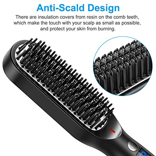 SZMDLX beard straightener, electric hair straightening comb, 2 in 1 multi-fun...