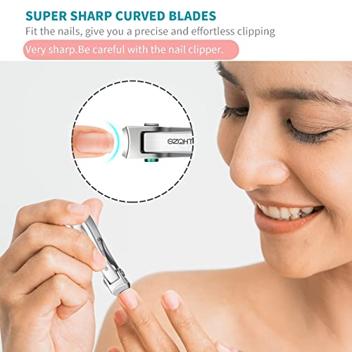 SZQHT 15mm Wide Jaw Opening Nail Clippers for Thick Nails,Finger Nail Clipper...