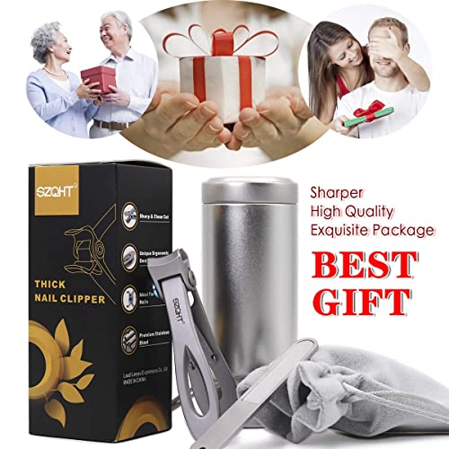 SZQHT 15mm Wide Jaw Opening Nail Clippers for Thick Nails,Finger Nail Clipper...