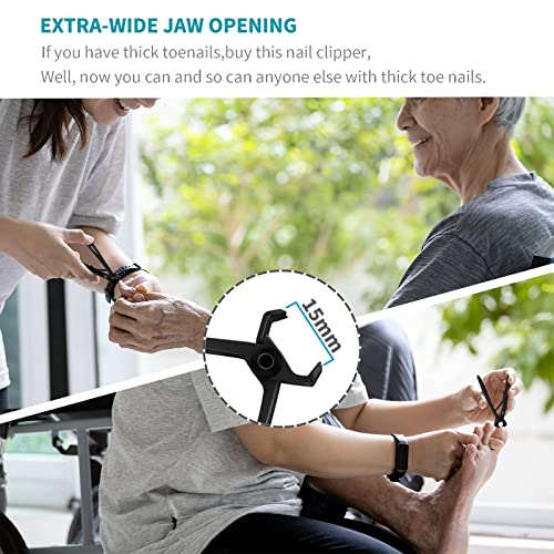 SZQHT Ultra Wide Jaw Opening Nail Clippers Set Toenail Clippers for Thick Nai...