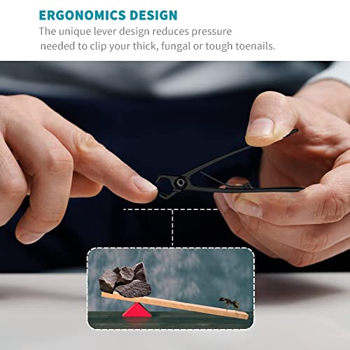 SZQHT Ultra Wide Jaw Opening Nail Clippers Set Toenail Clippers for Thick Nai...