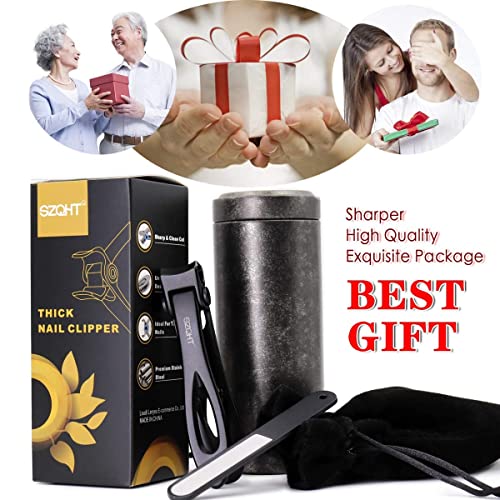 SZQHT Ultra Wide Jaw Opening Nail Clippers Set Toenail Clippers for Thick Nai...