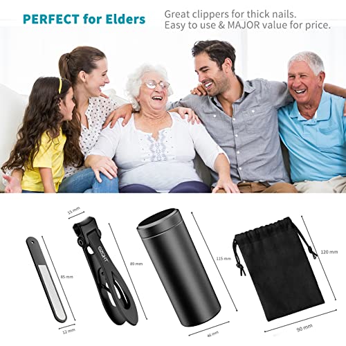 SZQHT Ultra Wide Jaw Opening Nail Clippers Set Toenail Clippers for Thick Nai...