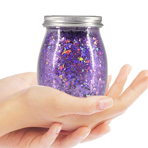 Festival Body Glitter – Holo-Chunky-Hair-Face-Glitter-Rave-Makeup, Mermaid Un...