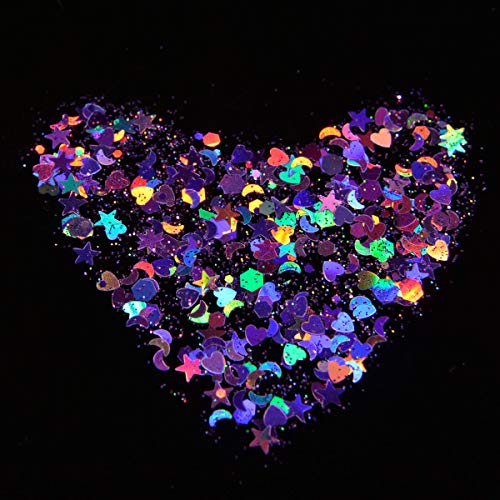 Festival Body Glitter – Holo-Chunky-Hair-Face-Glitter-Rave-Makeup, Mermaid Un...