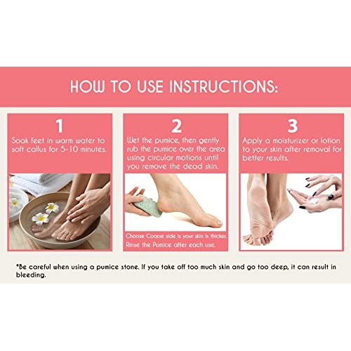 Tachibelle Spa Foot Pumice and Scrubber for Feet Heels Callus and Dead Skins,...