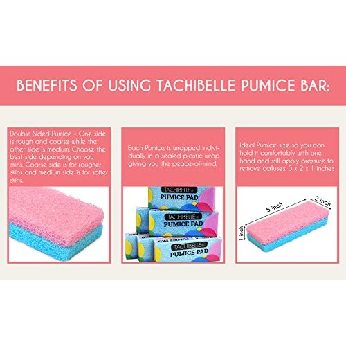 Tachibelle Spa Foot Pumice and Scrubber for Feet Heels Callus and Dead Skins,...