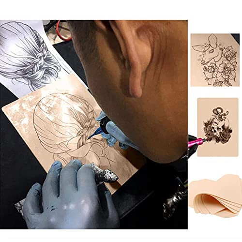 Blank Tattoo Practice Skin—Taigo Fake Skin 20 Sheets Tattoo Skin Practice 7.4...