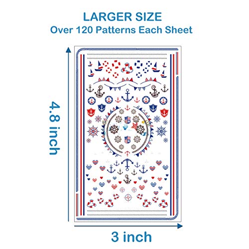 TailaiMei Summer Nail Decals Stickers, 1500+ Pcs Self-Adhesive Tips DIY Nail ...