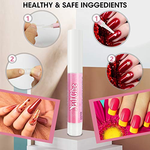 16 Pcs Nail Glues Set,10 PCS Nail Glue For Acrylic Nails,Adhesive Super Bond ...