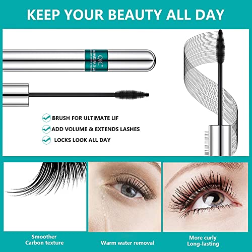 4D Silk Fiber Lash Mascara,2 in 1 Thrive Mascara For Natural Lengthening And ...