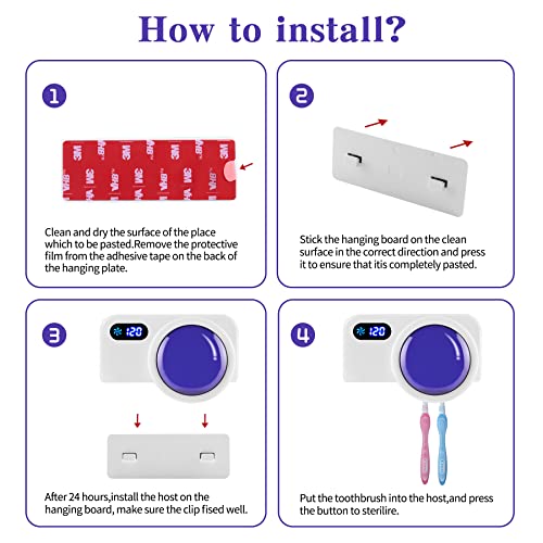 TAISHAN UV Sanitizer Toothbrush Case，Portable Mini Toothbrush Holder With Fa...