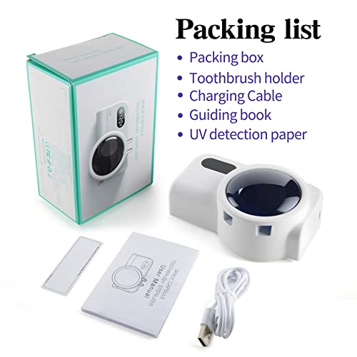 TAISHAN UV Sanitizer Toothbrush Case，Portable Mini Toothbrush Holder With Fa...