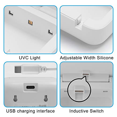 TAISHAN UV Sanitizer Toothbrush Case，Portable Rechargeable Travel Toothbrush...