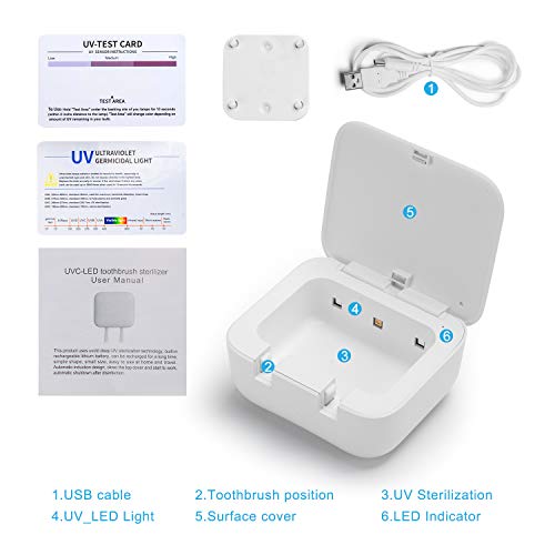 TAISHAN UV Sanitizer Toothbrush Case，Portable Rechargeable Travel Toothbrush...