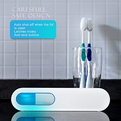 TAISHAN UV Sanitizer Toothbrush Case，Portable Travel Toothbrush Holder,Fits ...