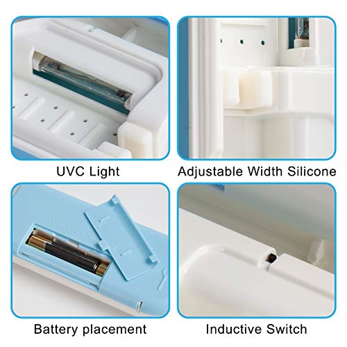 TAISHAN UV Sanitizer Toothbrush Case，Portable Travel Toothbrush Holder,Fits ...