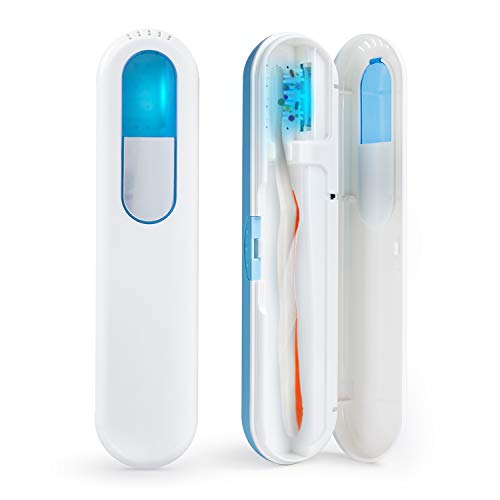 TAISHAN UV Sanitizer Toothbrush Case，Portable Travel Toothbrush Holder,Fits ...