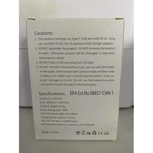 TAISHAN UV Sanitizer Toothbrush Case，Rechargeable Portable Mini Travel Tooth...