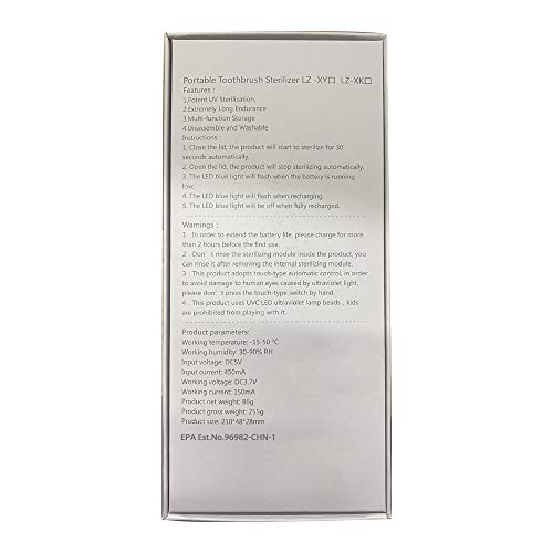 TAISHAN UV Sanitizer Toothbrush Case，Rechargeable Portable Travel Toothbrush...