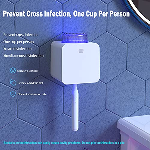 TAISHAN UV Toothbrush Sanitizer Holder，Sterilizer for All Toothbrushes with ...