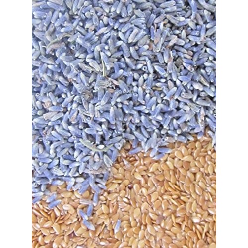 (Take Two Pillows) One Flax Seed Eye Pillow with Lavender Buds and Matching S...