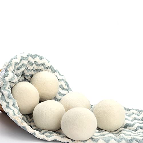 TALEVT Wool Dryer Balls 6 Pack*2.76in,Dryer Balls Laundry Reusable to Acceler...