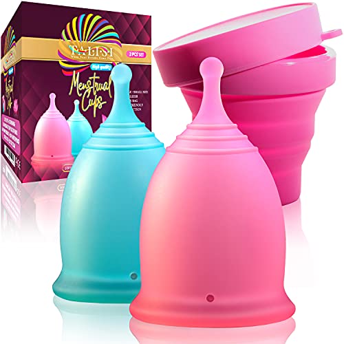 Talisi Menstrual Cups Set of 2 with Collapsible Silicone Foldable Sterilizing...