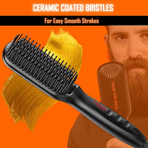 Tame The Wild Professional Beard Straightener for Men - Premium Heated Beard ...