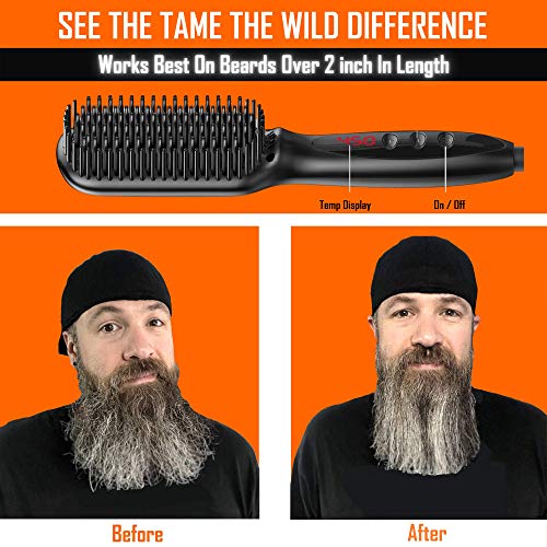 Tame The Wild Professional Beard Straightener for Men - Premium Heated Beard ...