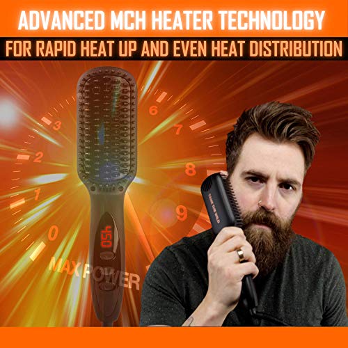 Tame The Wild Professional Beard Straightener for Men - Premium Heated Beard ...