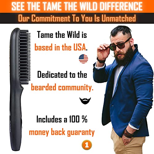 Tame The Wild Professional Beard Straightener for Men - Premium Heated Beard ...