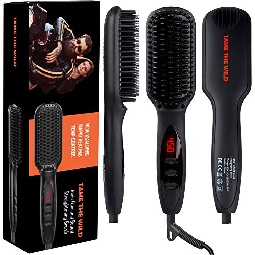 Tame The Wild Professional Beard Straightener for Men - Premium Heated Beard ...