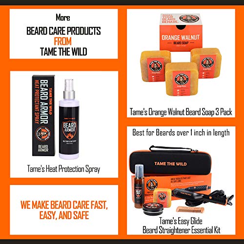 Tame the Wild Professional Beard Straightener Kit - Heated Beard Brush for Me...