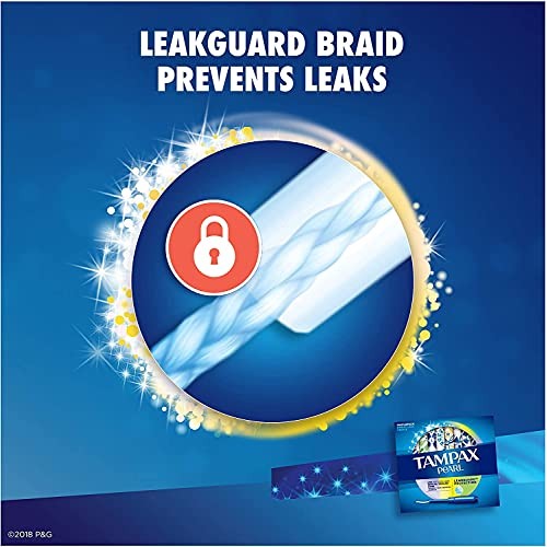 Tampax Pearl Plastic Tampons, Light/Regular/Super Absorbency Multipack, 188 C...