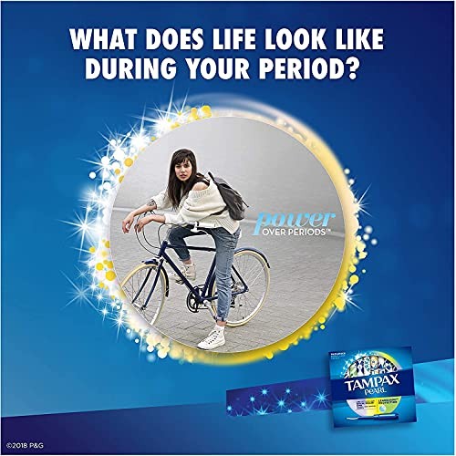Tampax Pearl Plastic Tampons, Light/Regular/Super Absorbency Multipack, 188 C...