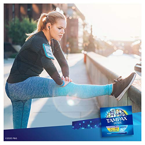 Tampax Pearl Plastic Tampons, Multipack, Light/Regular/Super Absorbency, Unsc...