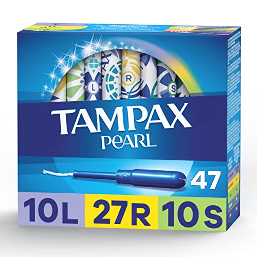 Tampax Pearl Plastic Tampons, Multipack, Light/Regular/Super Absorbency, Unsc...