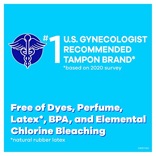 Tampax Pearl Tampons Super Plus Absorbency with BPA-Free Plastic Applicator a...