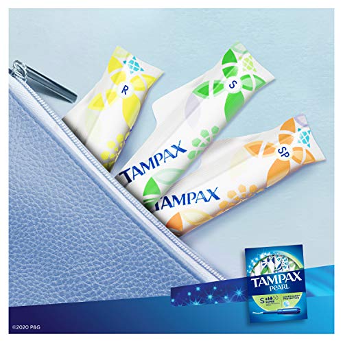 Tampax Pearl Tampons with Plastic Applicator, Super Absorbency, 200 Count, Un...