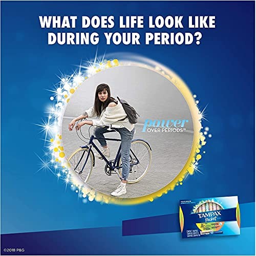 Tampax Pocket Pearl Plastic Tampons, Regular/Super/Super Plus Absorbency Trip...