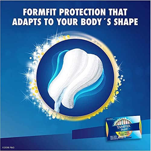 Tampax Pocket Pearl Plastic Tampons, Regular/Super/Super Plus Absorbency Trip...