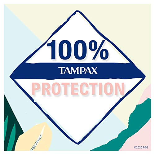 Tampax Pure Tampons, Duopack (Regular/Super), 132 Count, Unscented (6 Packs o...