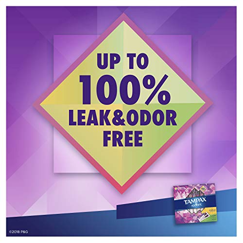 Tampax Radiant Plastic Tampons, Regular/Super Absorbency Duopack, 28 Count (P...