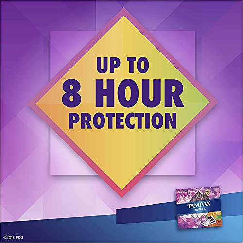Tampax Radiant Plastic Tampons, Regular/Super/Super Plus Absorbency Triplepac...