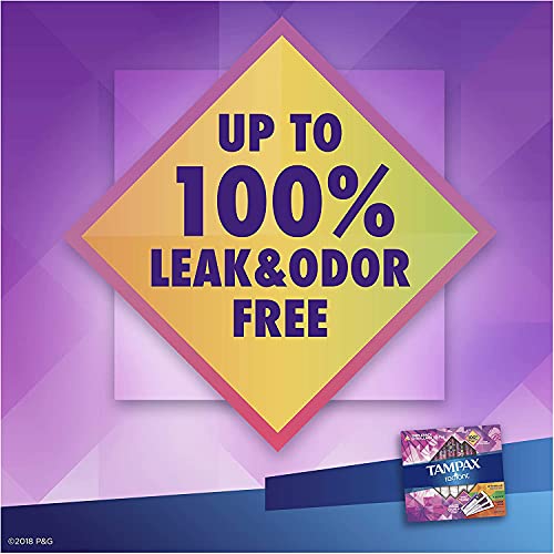 Tampax Radiant Plastic Tampons, Regular/Super/Super Plus Absorbency Triplepac...