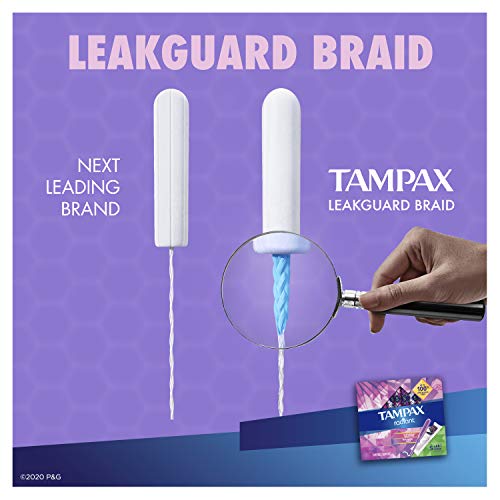 Tampax Radiant Plastic Tampons, Super Absorbency, Unscented, 28 Count